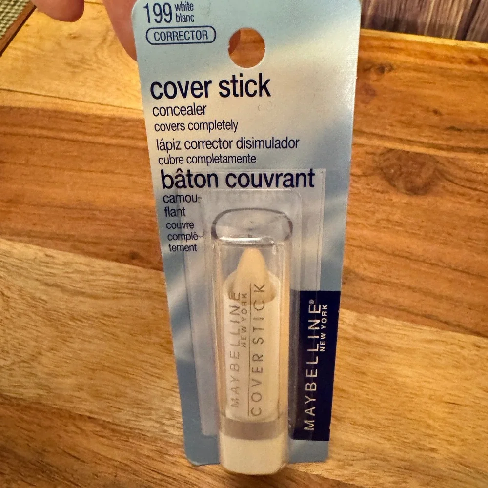 VTG Maybelline Cover Stick 199 White Blanc Corrector Concealer Rare Discontinued